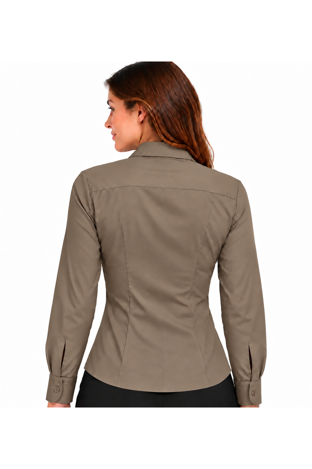 Kahve Slim Fit Pensli Gömlek